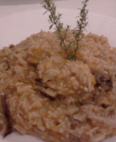 foto ricetta Riso basmati con zucca e funghi porcini 