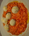 foto ricetta Risotto al pomodoro con polpettine ghiacciate 