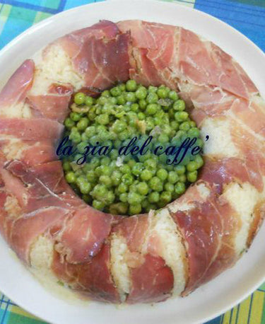 foto ricetta Corona di riso con speck 