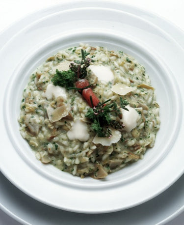 Artičoke, taleggio and parmskim pršutom rižota 