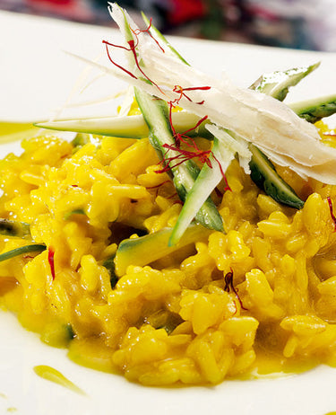foto ricetta Risotto con zafferano sardo, formaggi d'alpeggio e funghi porcini 