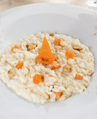 foto ricetta Riso latte, caldarroste e zucca 