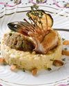 foto ricetta Riso mantecato al caviale di melanzane e ragù di coniglio 