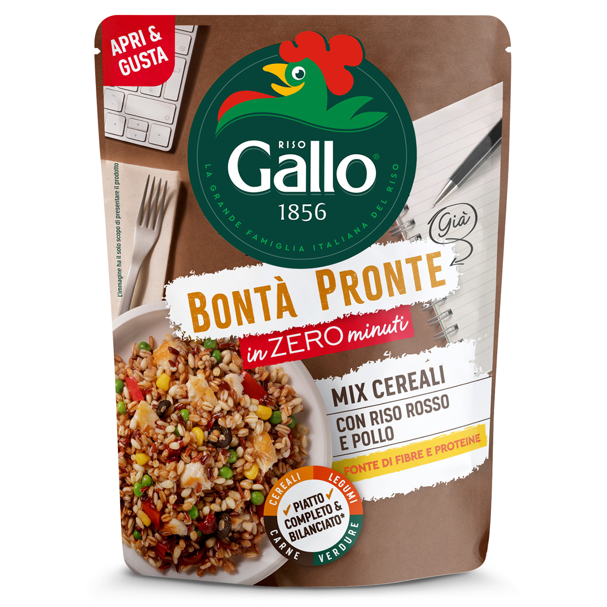 bontà pronte mix cereali e pollo in zero minuti riso gallo 