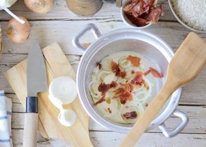 Risotto mantecato al provolone del Monaco con fichi Cilentani 1