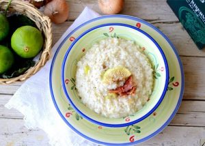 Risotto mantecato al provolone del Monaco con fichi Cilentani 5