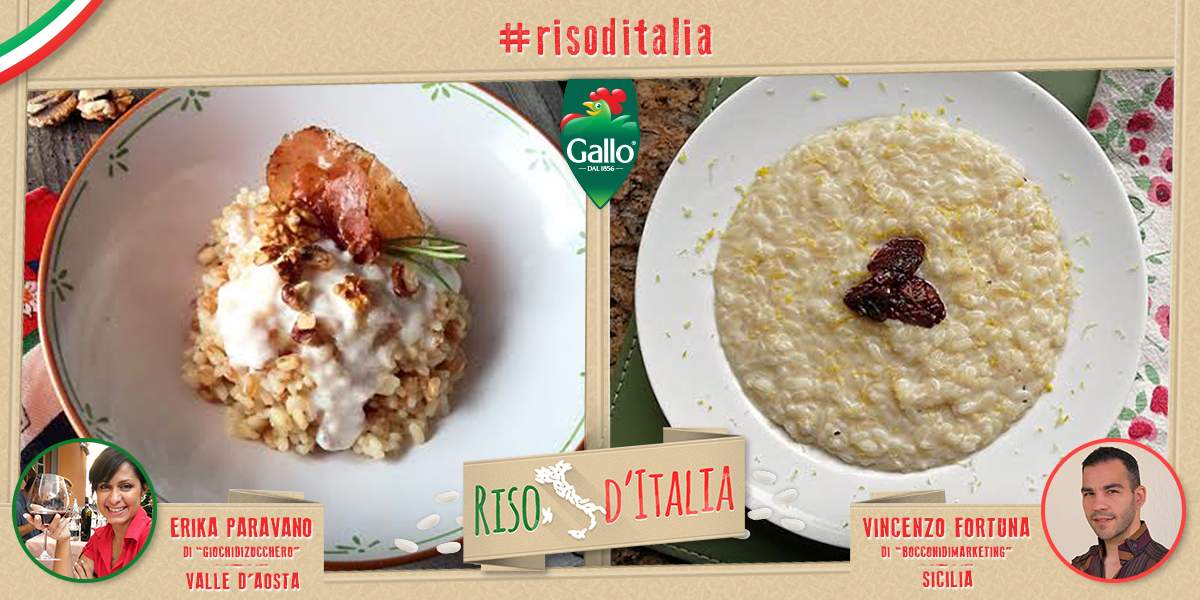 Risotto alla Valdostana con noci Riso Gallo