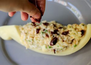 Risotto aglio e olio con peperoni cruschi di Senise IGP e caciocavallo podolico 5