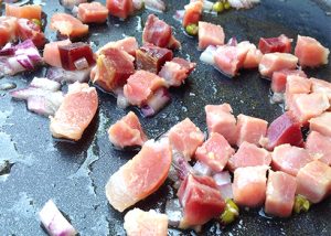 Risotto al mirto prosciutto crudo bottarga e pane carasau 2