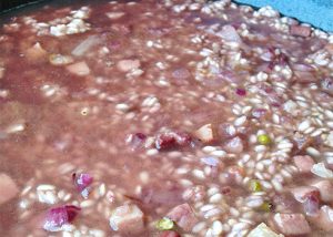 Risotto al mirto prosciutto crudo bottarga e pane carasau 3