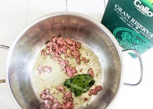 Risotto alla salsiccia di Bra su crema di toma di Murazzano DOP e riduzione di Barbera 2
