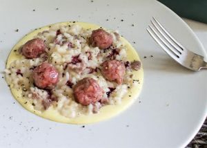 Il Risotto con Salsiccia e riduzione di Barbera