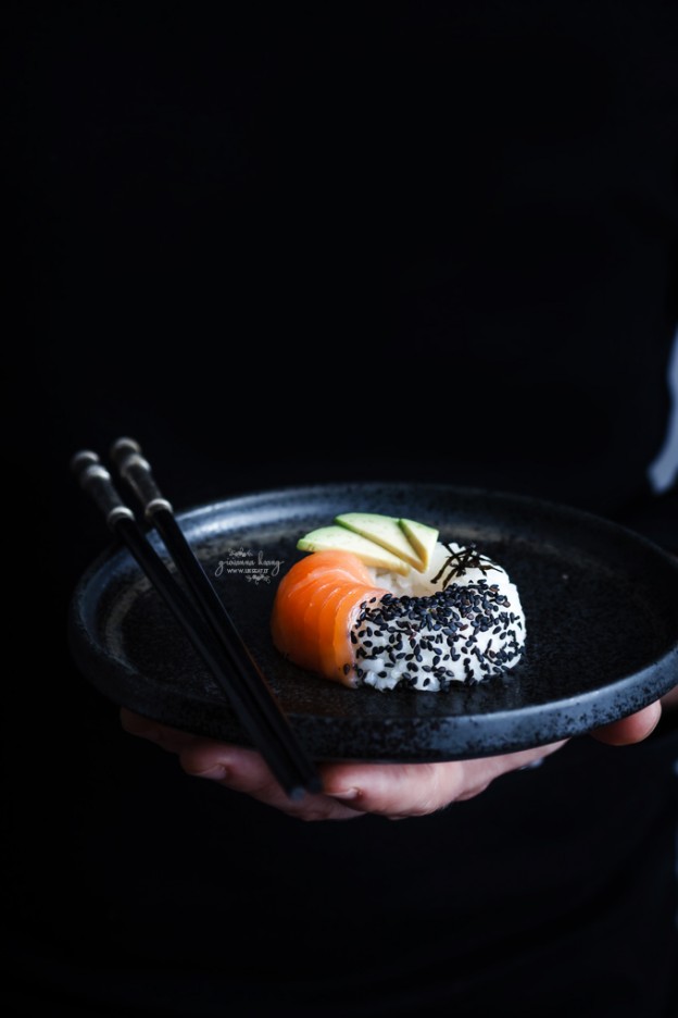 Ricetta giapponese creativa con il sushi donut
