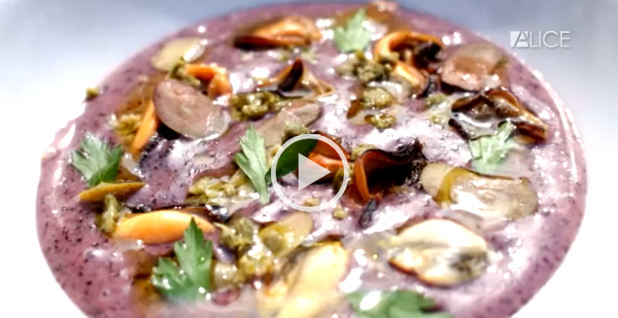 Crema di riso venere e cozze